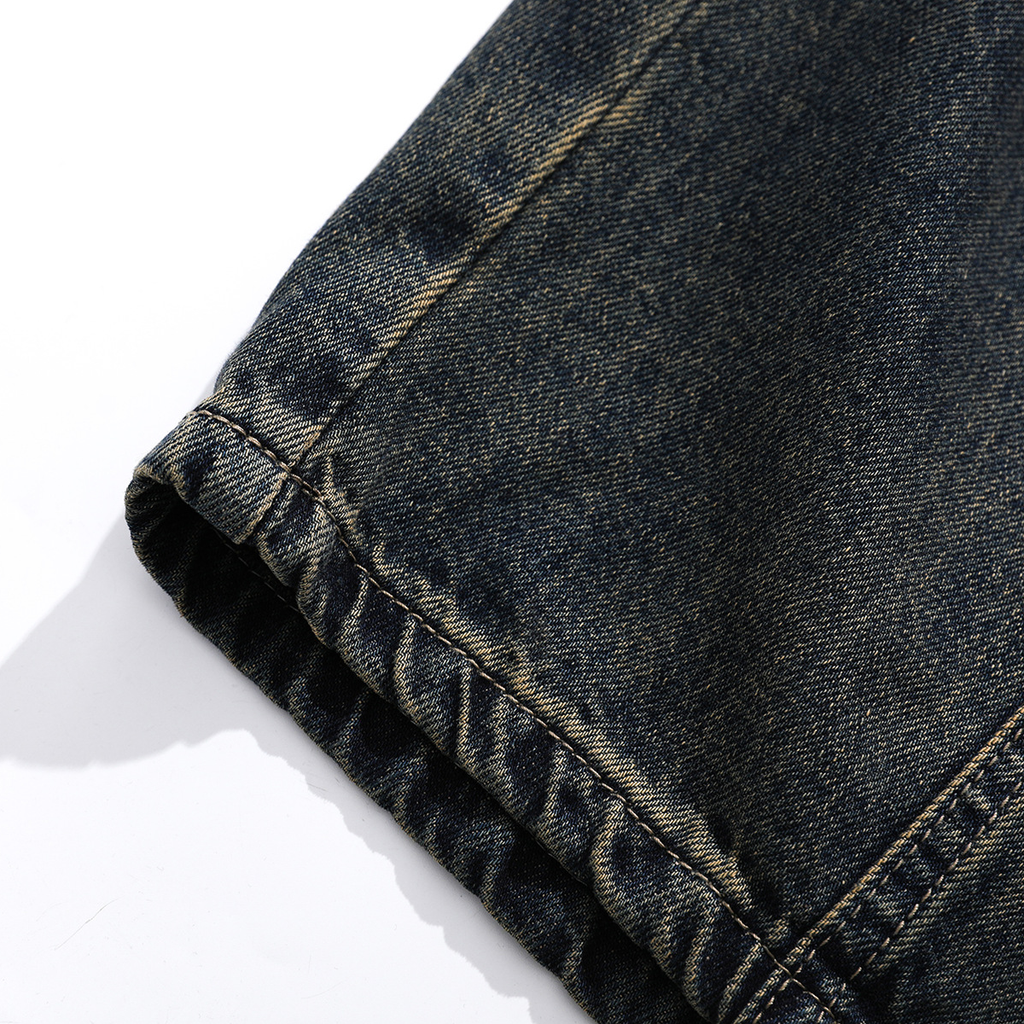 Evokes Multi-Pocket Washed Baggy Jean
