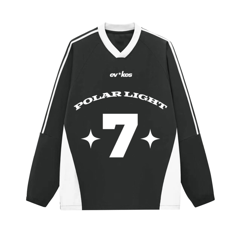 Evokes Polar Light V-neck Long Sleeve Shirt