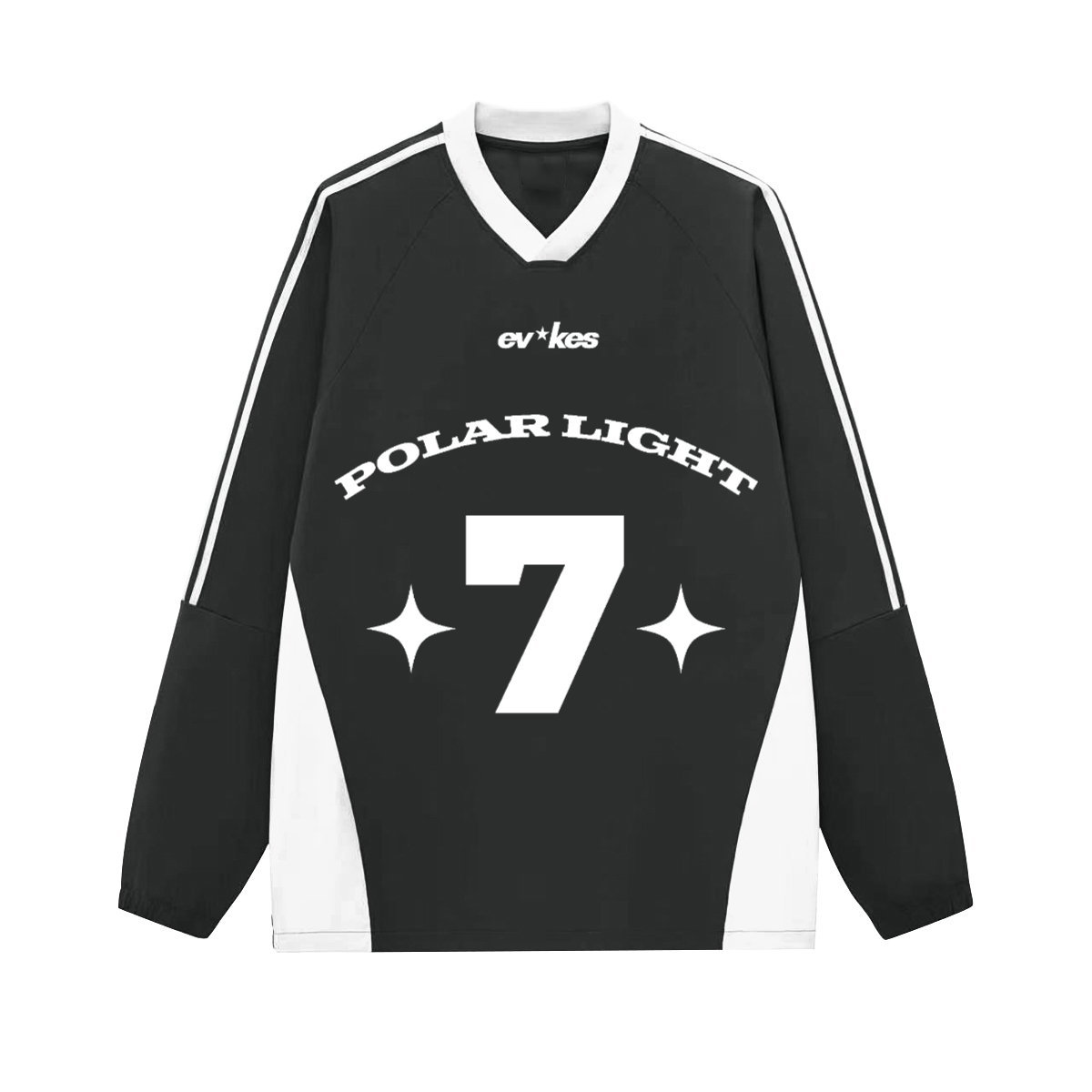 Evokes Polar Light V-neck Long Sleeve Shirt