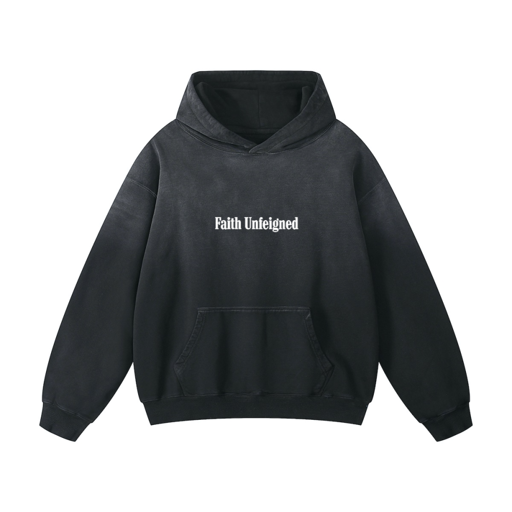 Evokes Virgin Mary Heavyweight Sun Faded Gradient Hoodie