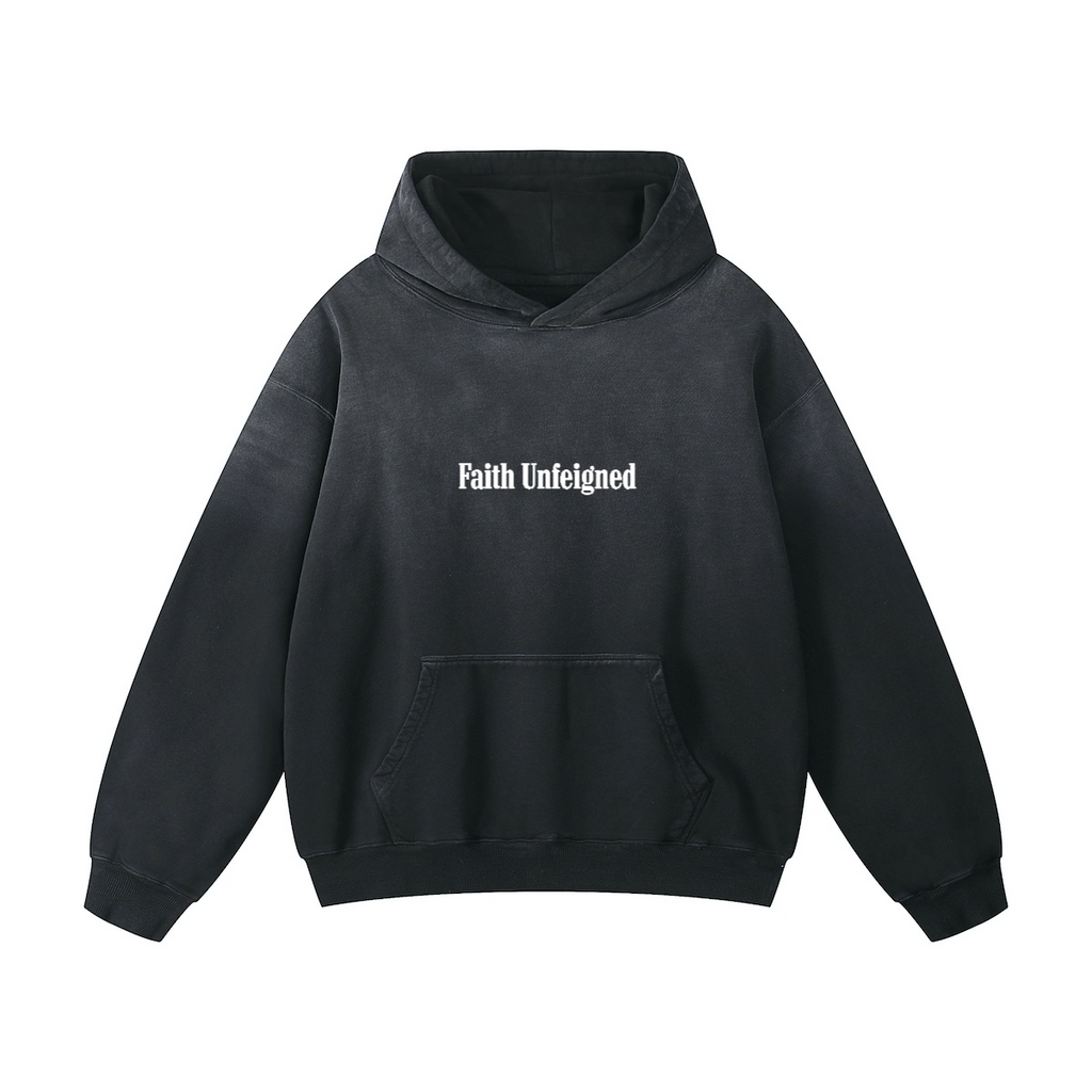 Evokes Virgin Mary Heavyweight Sun Faded Gradient Hoodie
